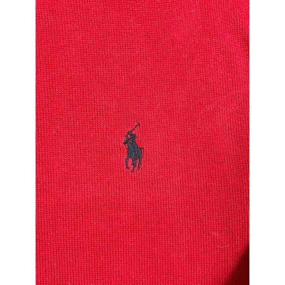 Polo Ralph Lauren Mens Size XL Red 1/4 Zip Pullover Shirt - Picture 8 of 12